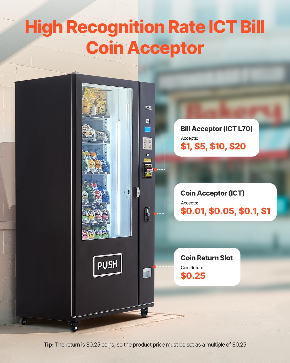KOLVENDING Refrigerated Combo Vending Machine – 36 Slots Snack & Drink Vending Solution for Commercial Use