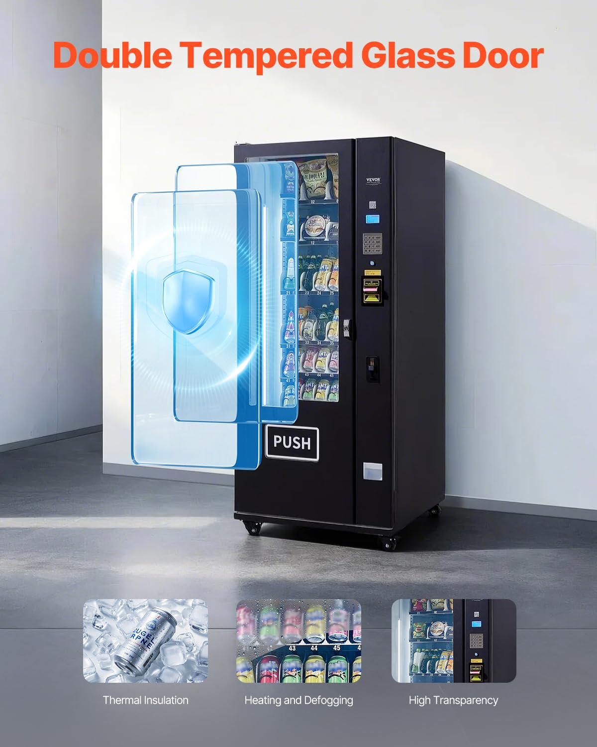 KOLVENDING Refrigerated Combo Vending Machine – 36 Slots Snack & Drink Vending Solution for Commercial Use